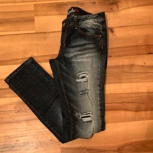 Angels jeans with holes! Unique shading!